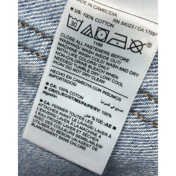 Old Navy Unisex Denim Jeans Size 14 Baggy Wide Leg Built In Tough Cargo Pocket - Picture 15 of 16